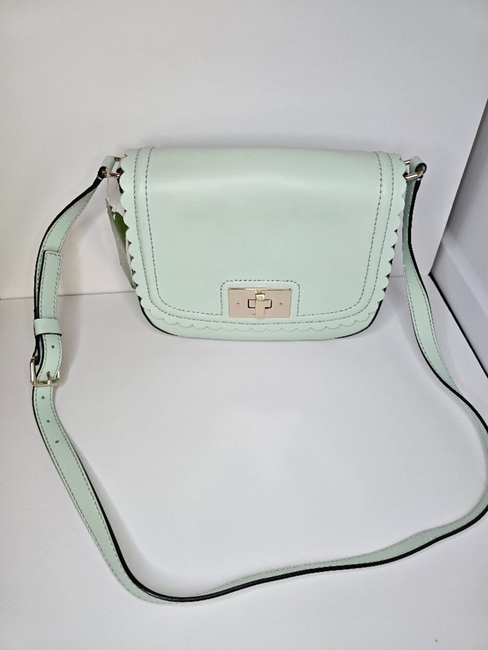 Like New Kate Spade Lilac Road Faded Mint Scalloped Crossbody